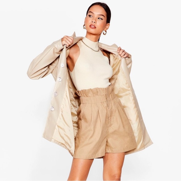 Brown Leather Shorts - Picture 4 of 4